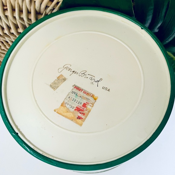 Georges Briard Vintage Green and White Mod Mid Century Modern Ice Bucket w/ lid - Picture 10 of 16